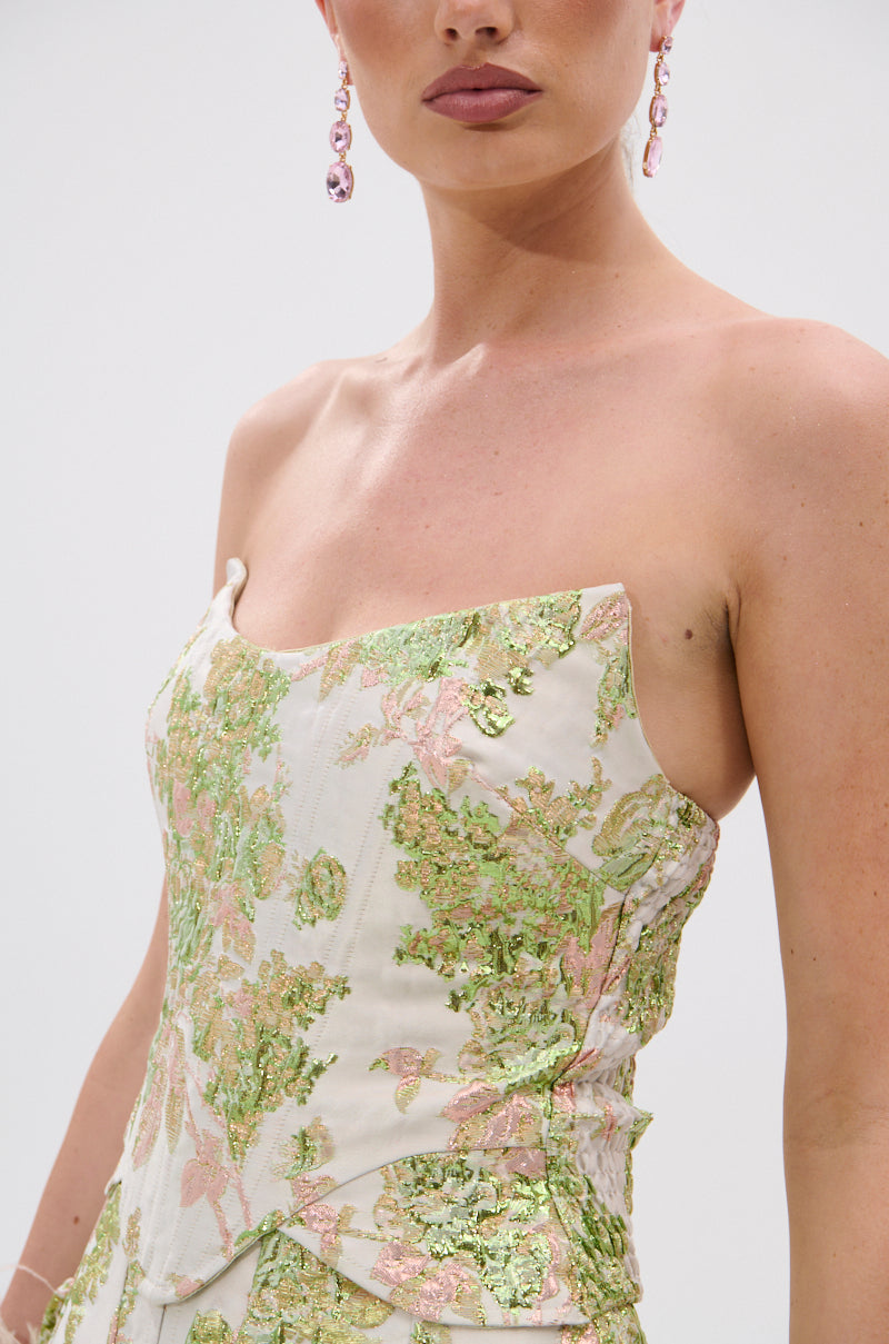VENETIAN FLORAL BROCADE CORSET