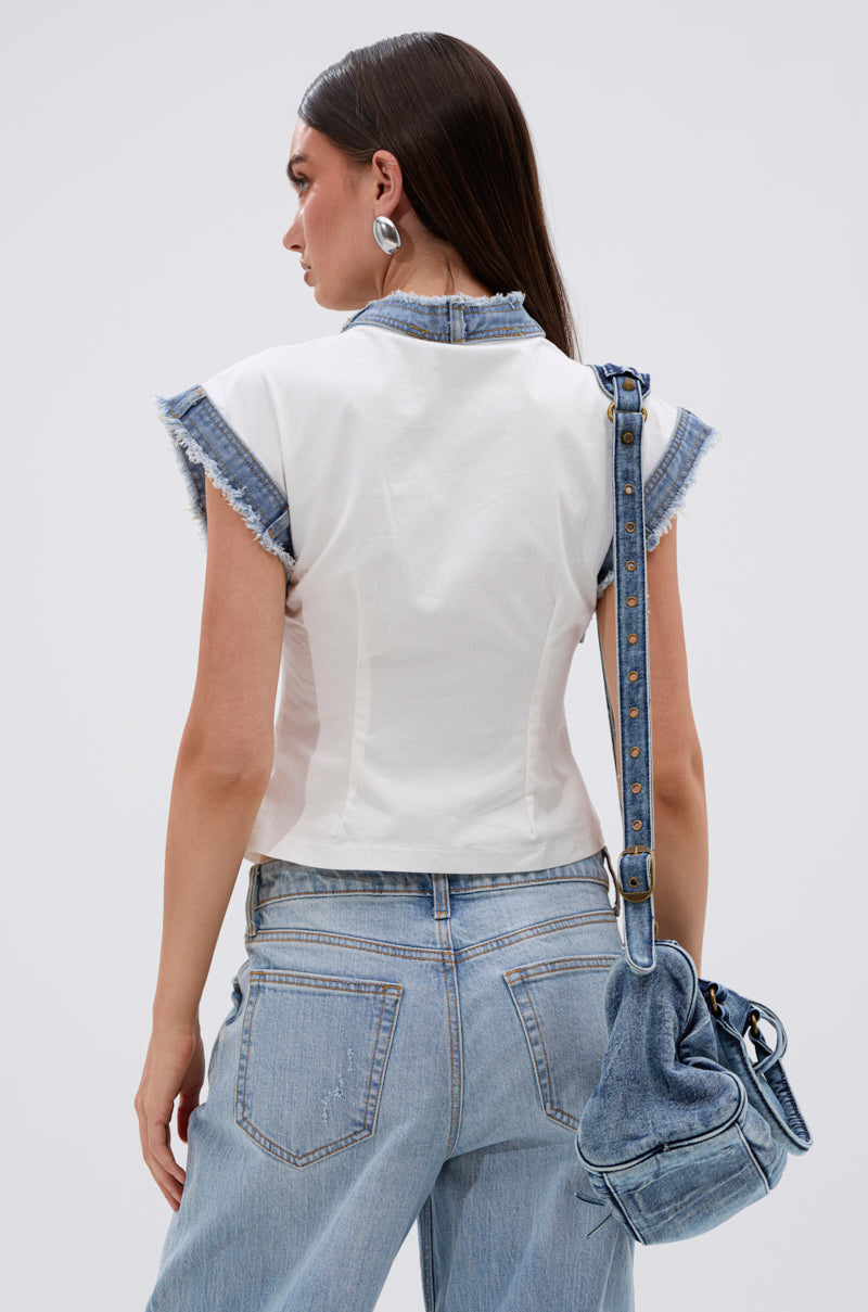 DENIM BABY BUTTON DOWN TOP