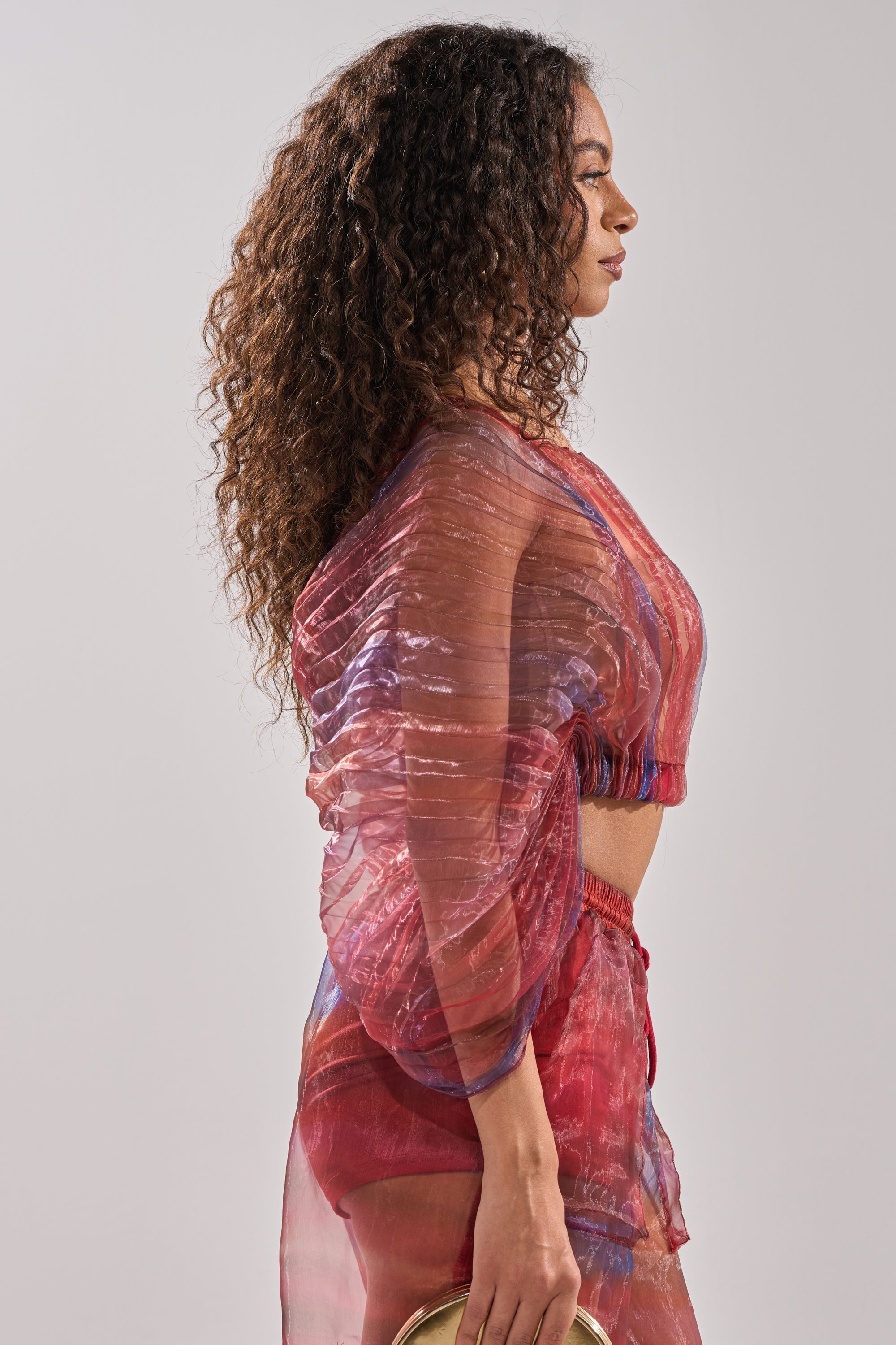 LETS LIVE IN THE MOMENT CHIFFON BLOUSE