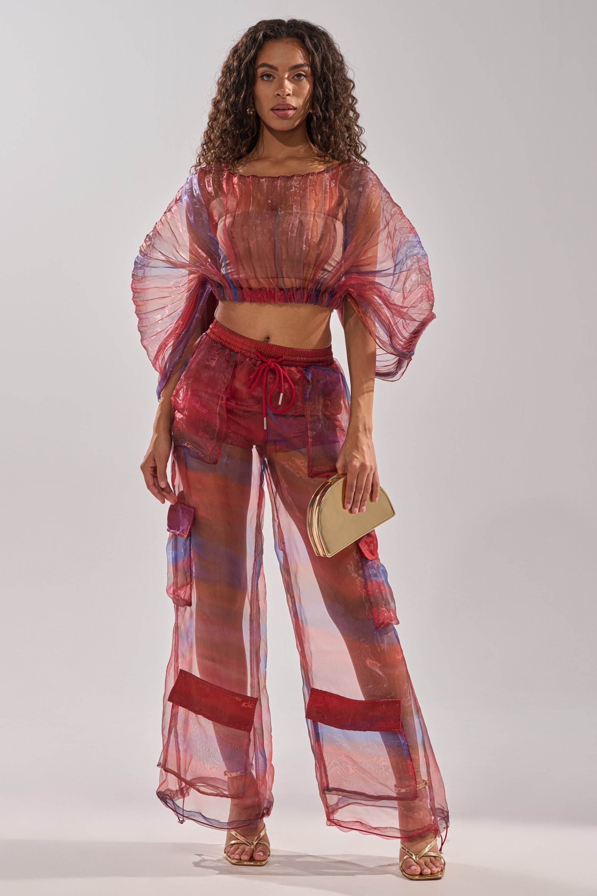 LETS LIVE IN THE MOMENT CHIFFON BLOUSE