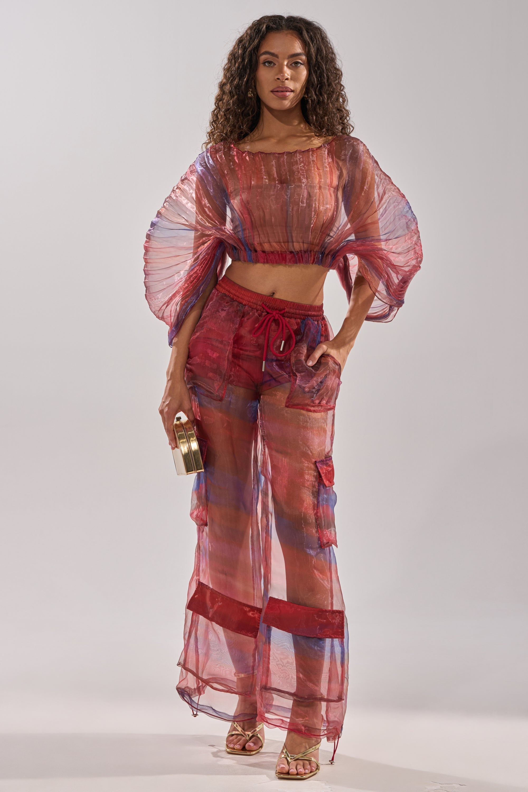 LETS LIVE IN THE MOMENT CHIFFON BLOUSE