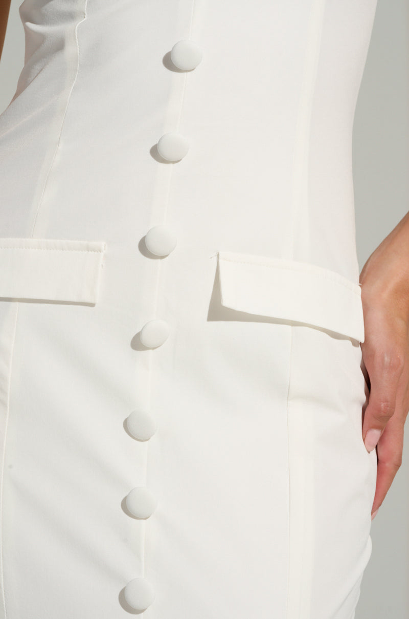 STRICTLY BUSINESS BUTTON UP MAXI DRESS