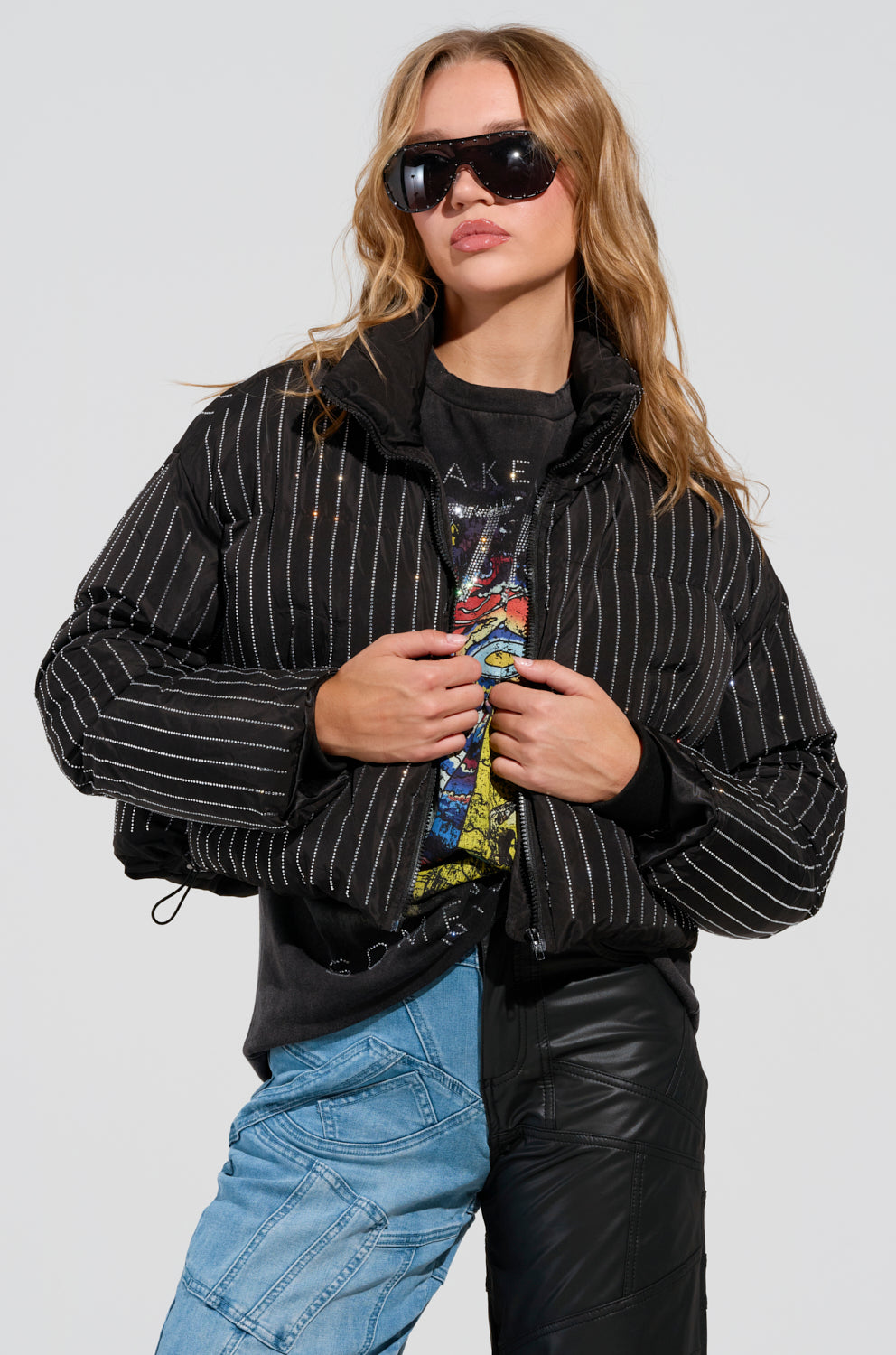 COME THIS WAY EMBELLISHED PUFFER COAT