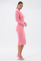 WANT YOU BACK KNIT MIDI DRESS