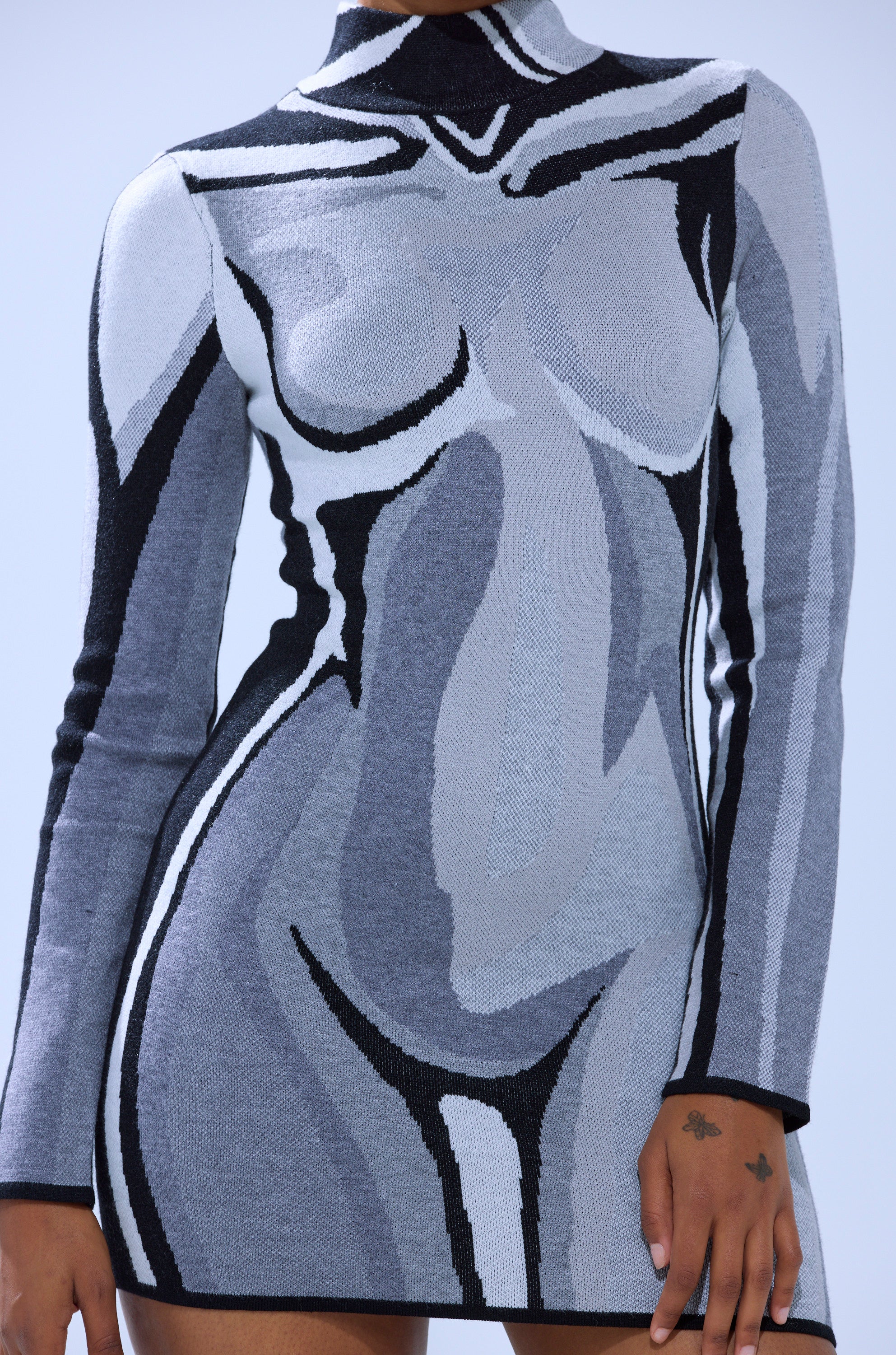 A LIGHT SERVE PRINTED MINI DRESS