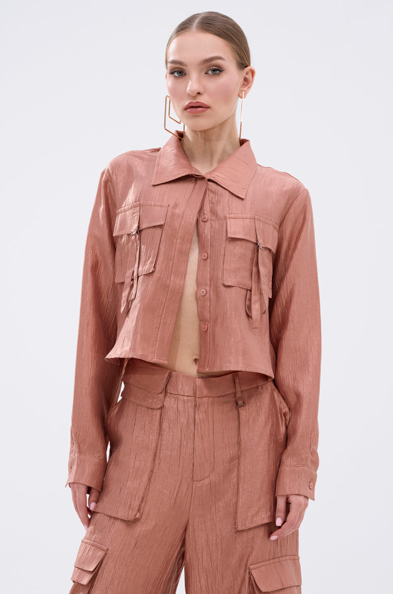 NOT ALONE BUTTON DOWN TOP