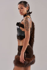 WILD SIDE SINGLE SLEEVE FUR TOP