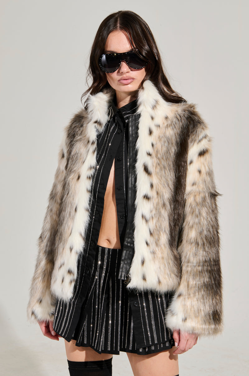 ELSIE FAUX FUR BOMBER