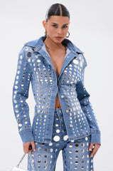 STUDS EVERYWHERE BUTTON DOWN