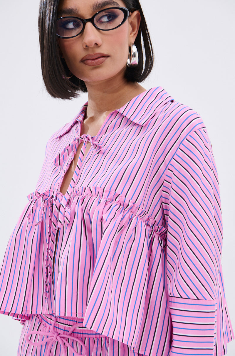 TAKE ME TO IBIZA TIE FRONT TOP