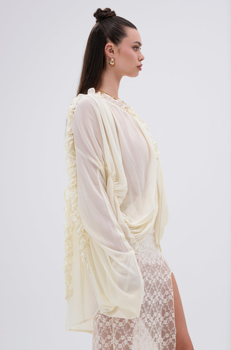 LILA WOVEN DRAPEY BLOUSE