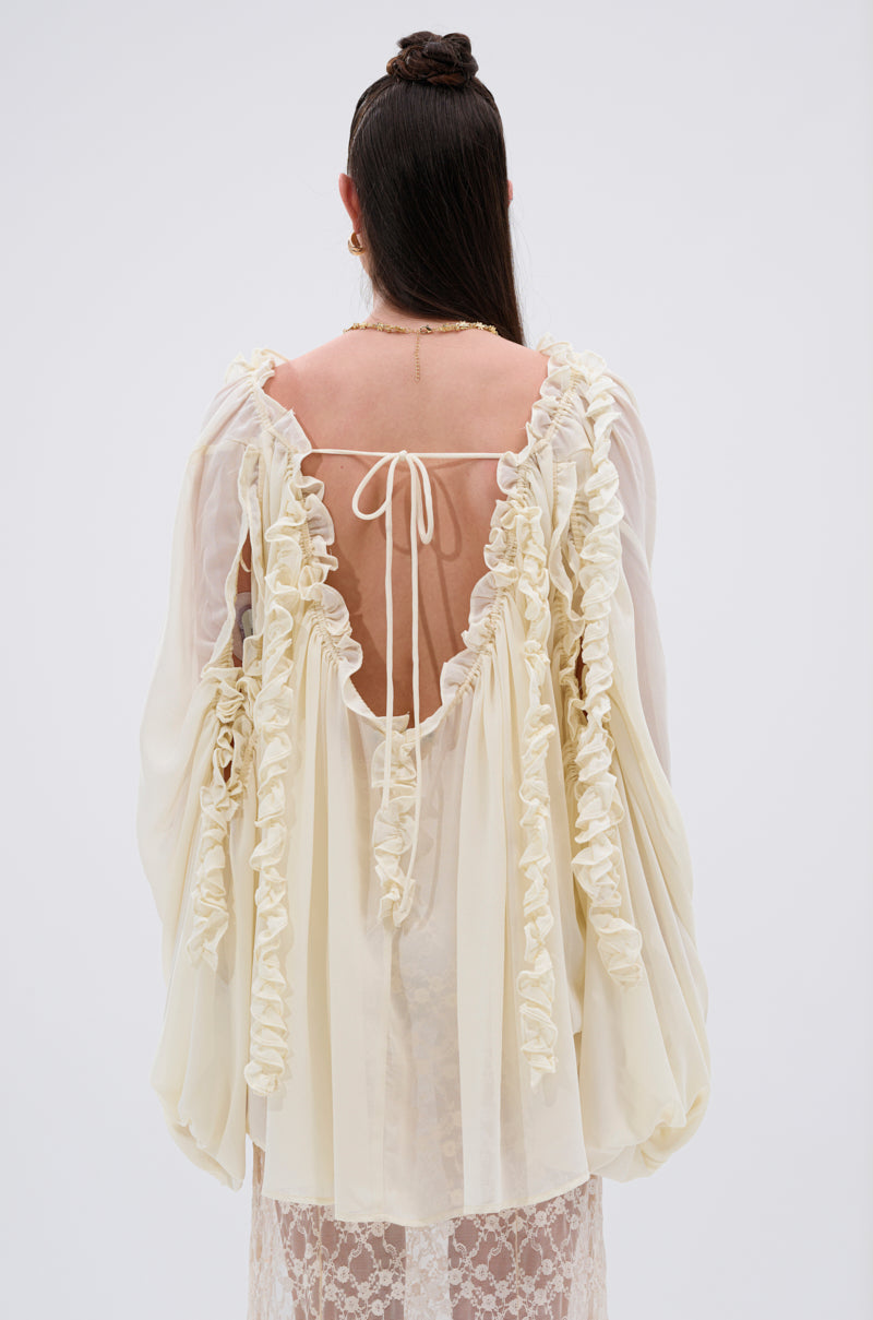 LILA WOVEN DRAPEY BLOUSE