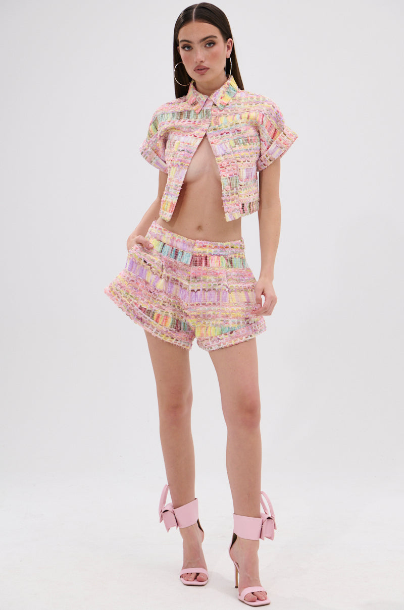 VERONICA TWEED PLAID BLOUSE