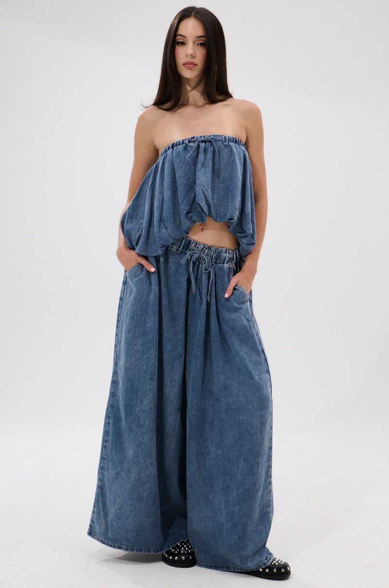 DENIM FOR DAYS TUBE TOP