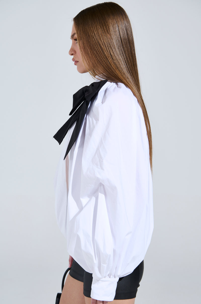 BLACK TIE AFFAIR BLOUSE