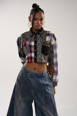 GUESS WHATS NEXT PLAID BUTTON DOWN