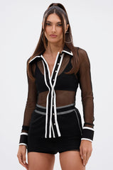 CANT GET ENOUGH MESH BUTTON DOWN