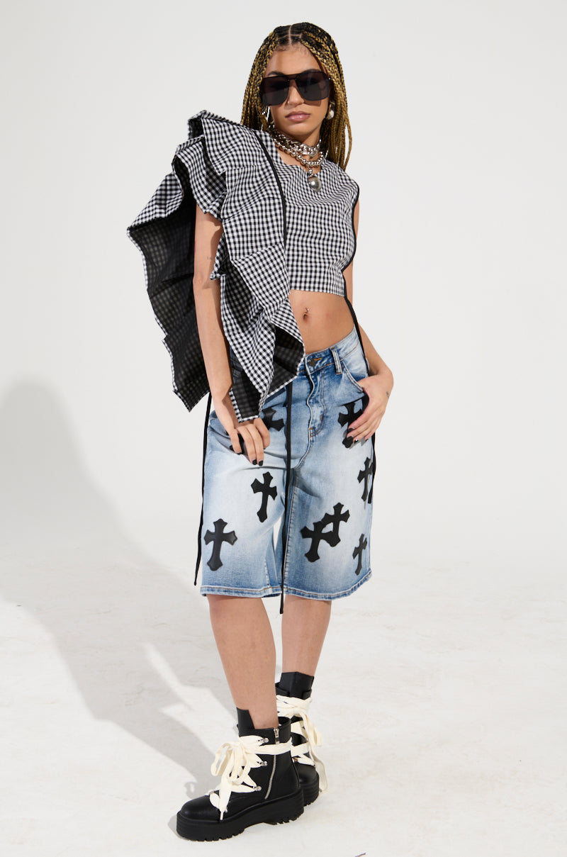 EASY ME GINGHAM BLOUSE