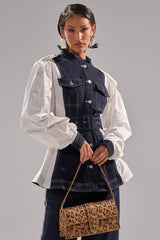 DIANA DENIM AND POPLIN BUTTON DOWN