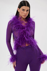 PUMPED UP FEATHER BLOUSE