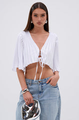 MARY LOO TIE FRONT BLOUSE