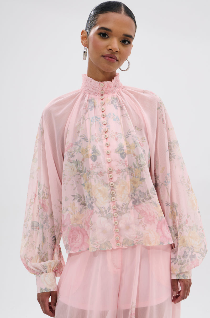 SIENNA FLORAL BUTTON DOWN BLOUSE
