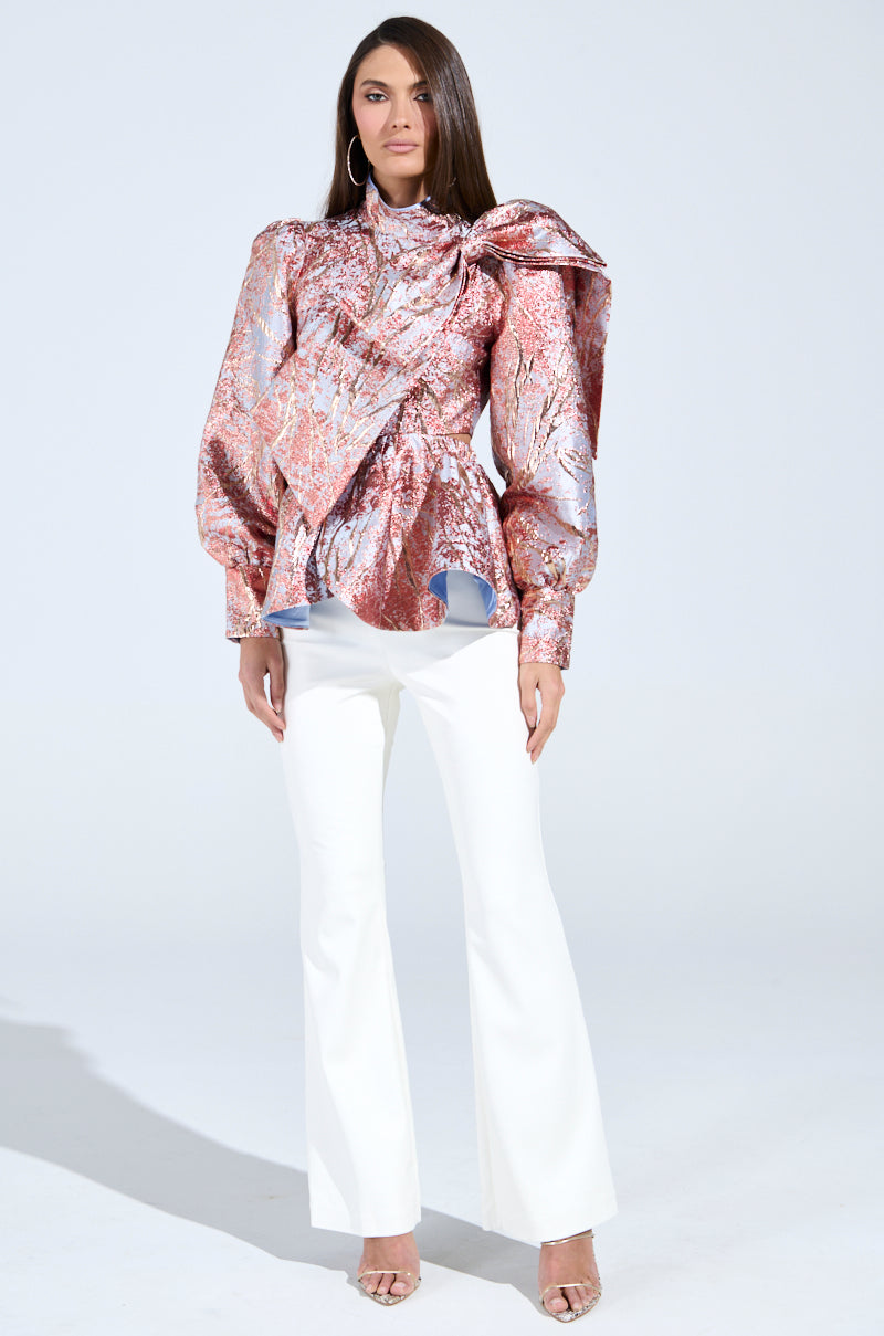 ANTIQUE BROCADE BOW TOP