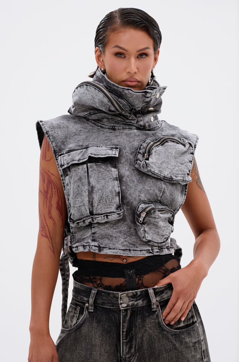 MODEL BEHAVIOR DENIM TOP