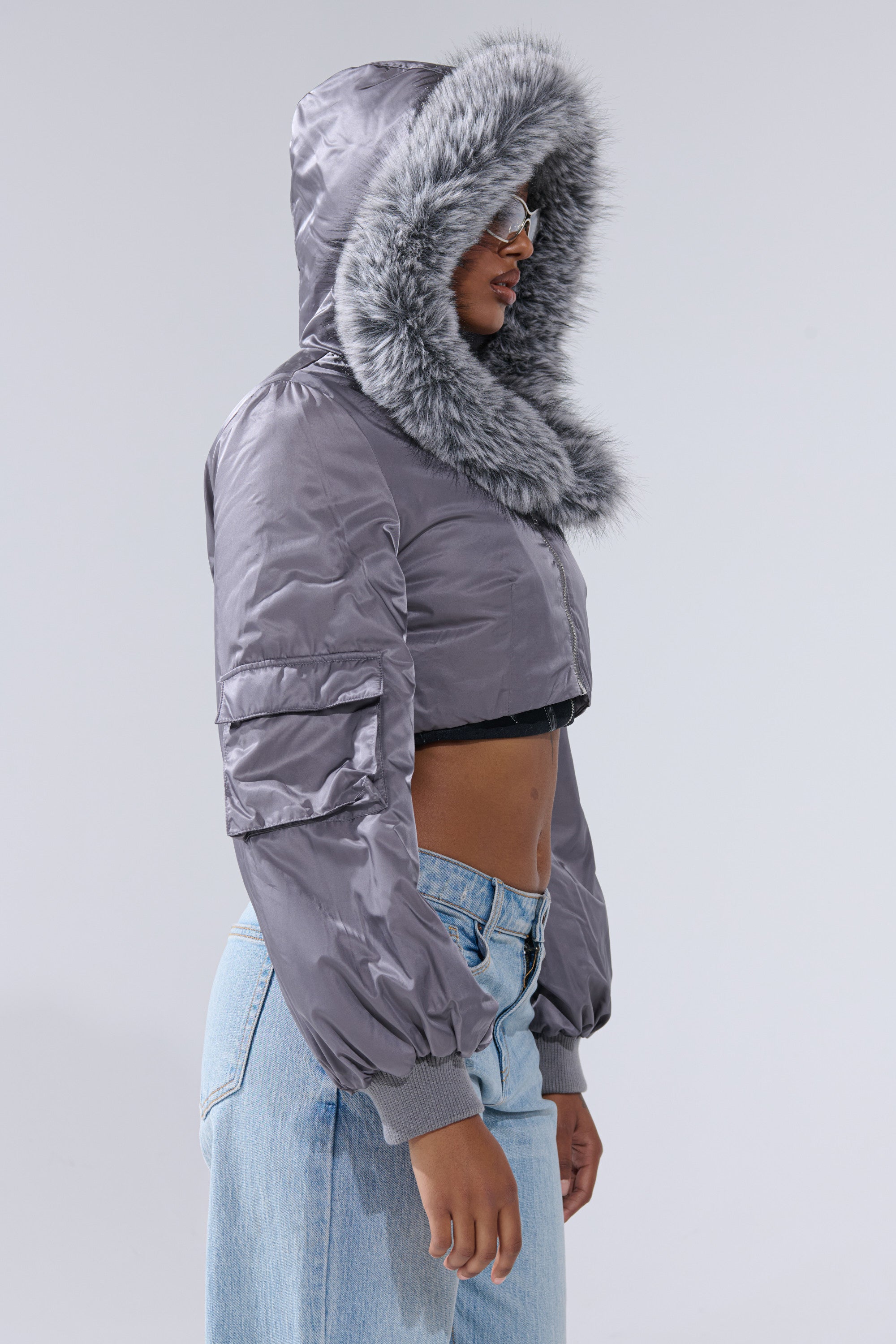 ITTY BITTY CROPPED BOMBER