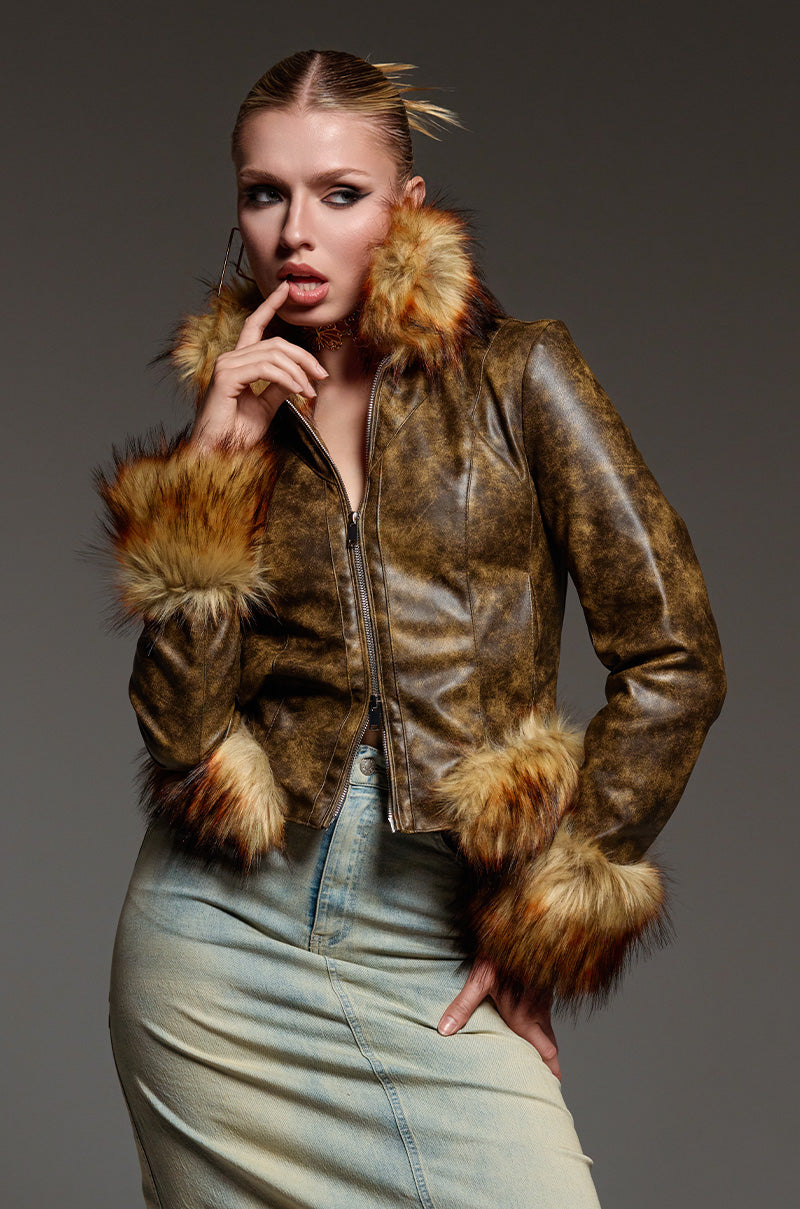 DOWN BAD FUR TRIM MOTO