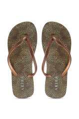 AKIRA LORETA LEOPARD THONG FLIP FLOP