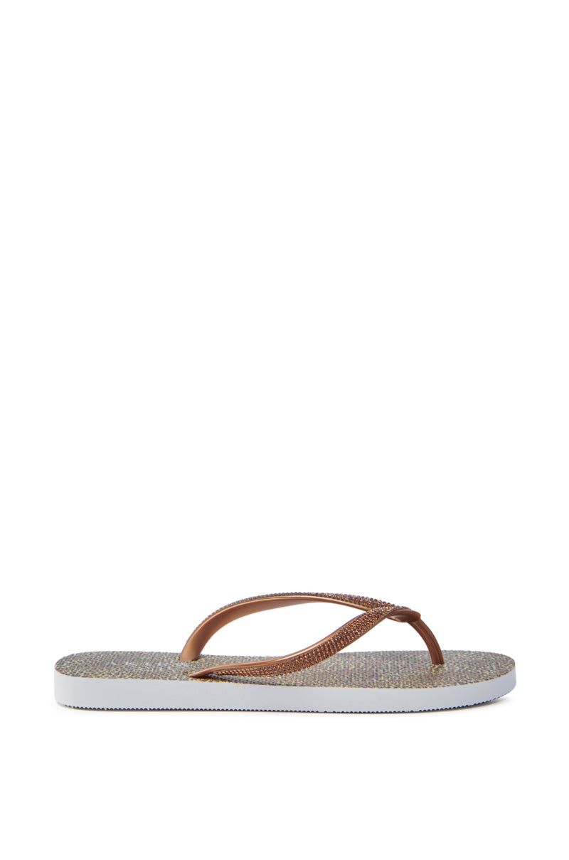 AKIRA LORETA LEOPARD THONG FLIP FLOP