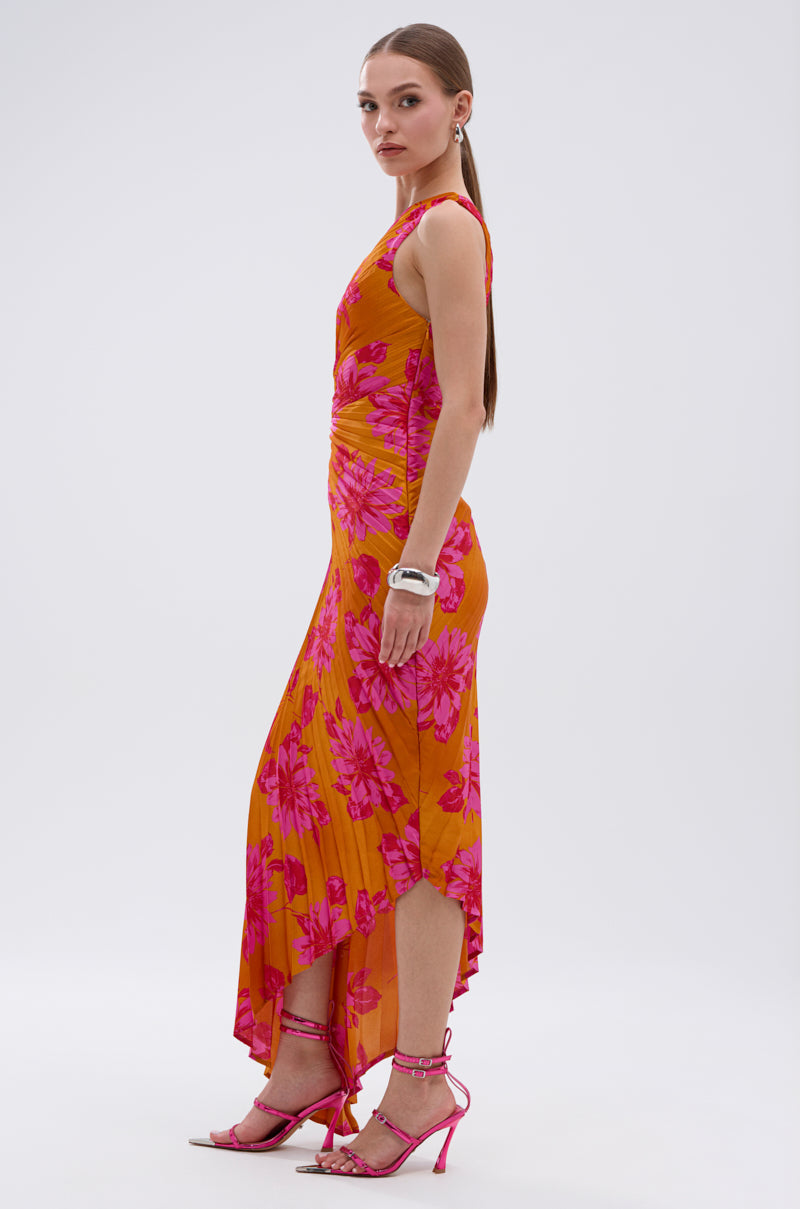 RADIANT ENERGY PRINTED MIDI DRESS