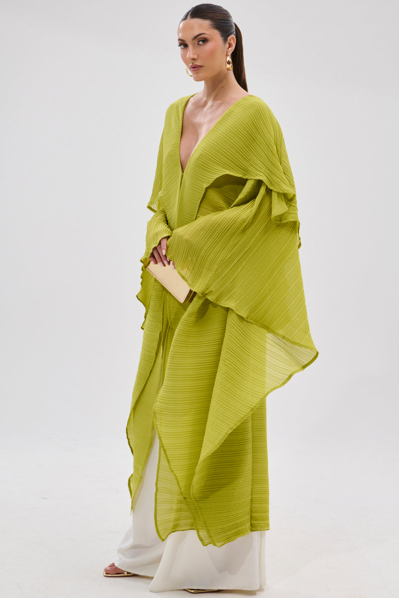 FLY AWAY WITH ME BLOUSE IN CHARTREUSE