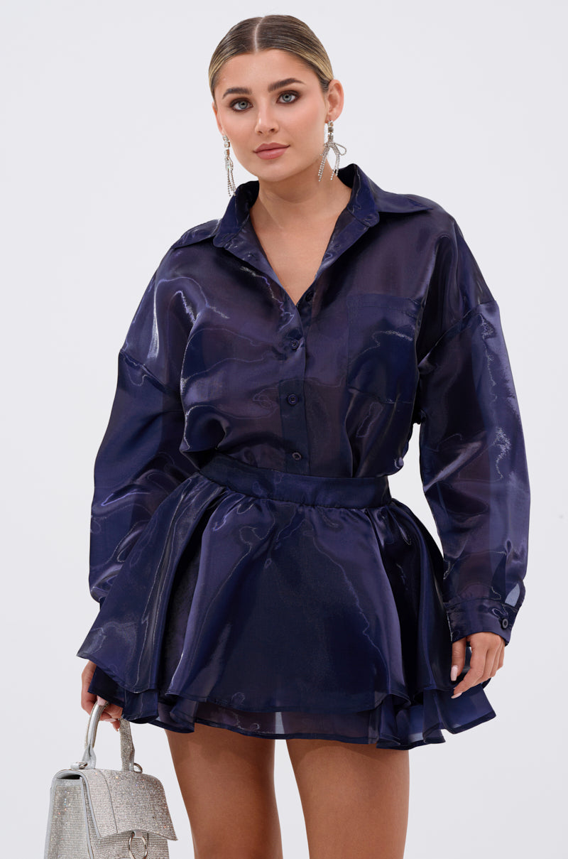 CRAZY IN LOVE BUTTON DOWN BLOUSE