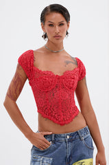 GIRL ON FIRE LACE CORSET