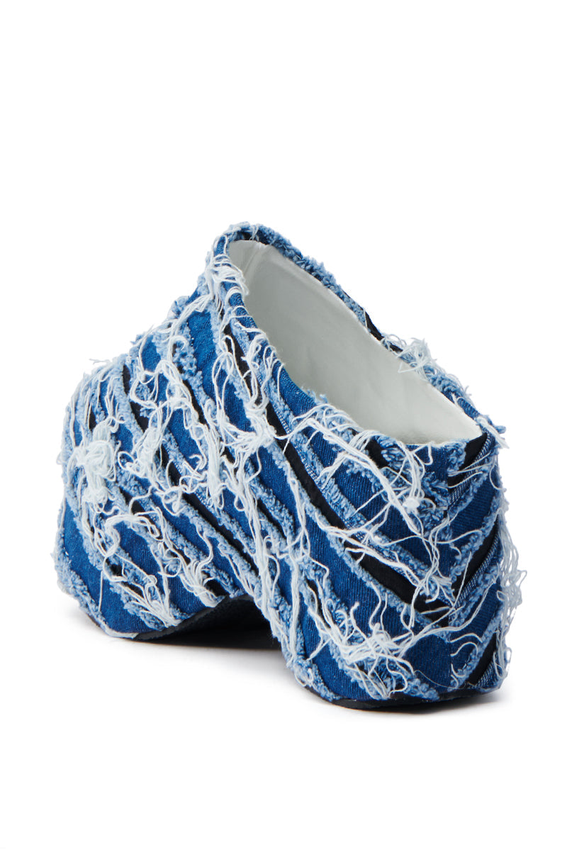 AZALEA WANG TEATREE DENIM CLOG