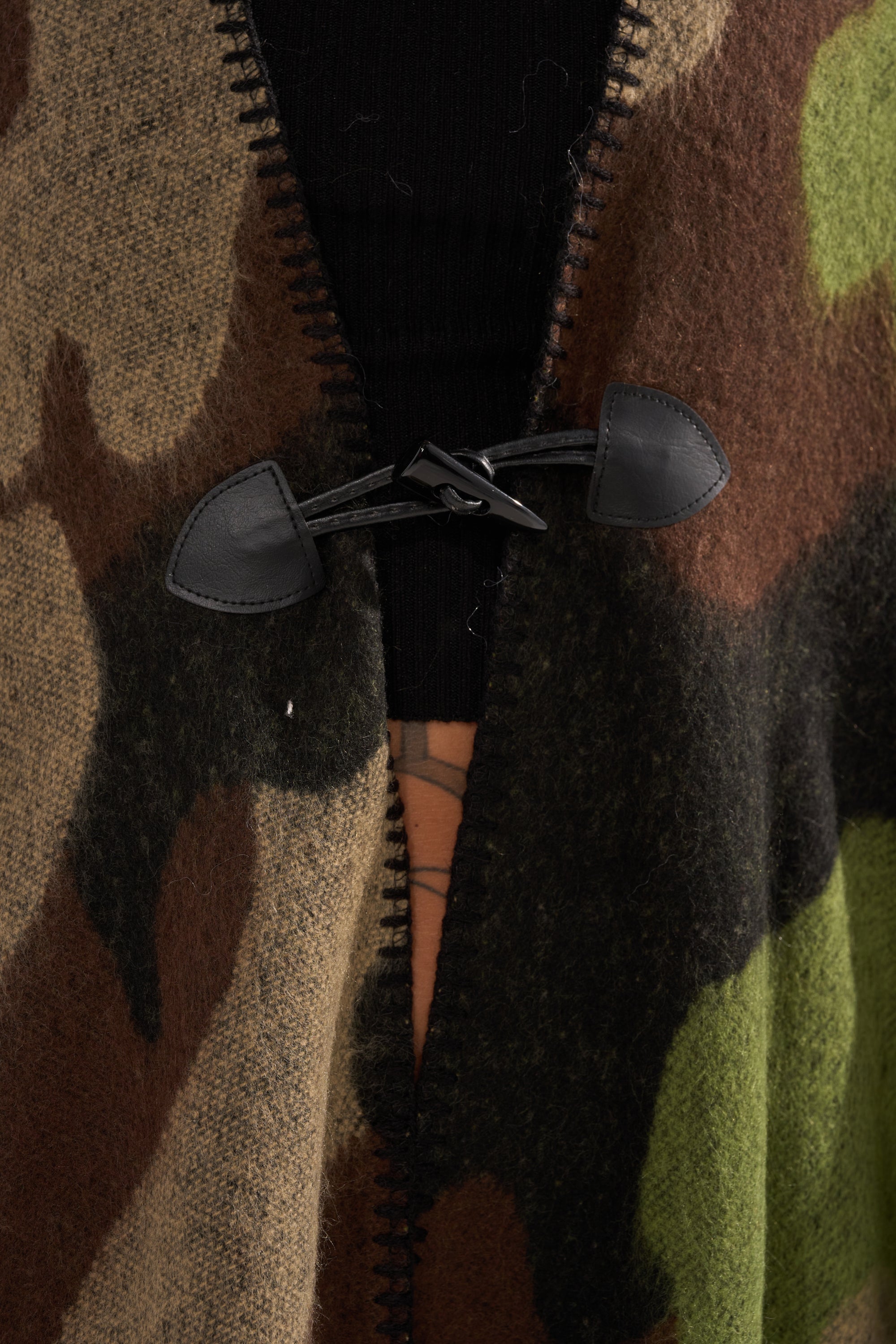 CAMO NIGHTS MAXI PONCHO