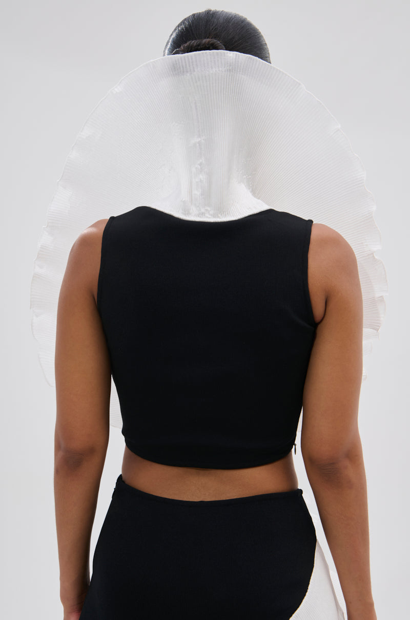 FASHION ICON RUFFLE BANDAGE BLOUSE