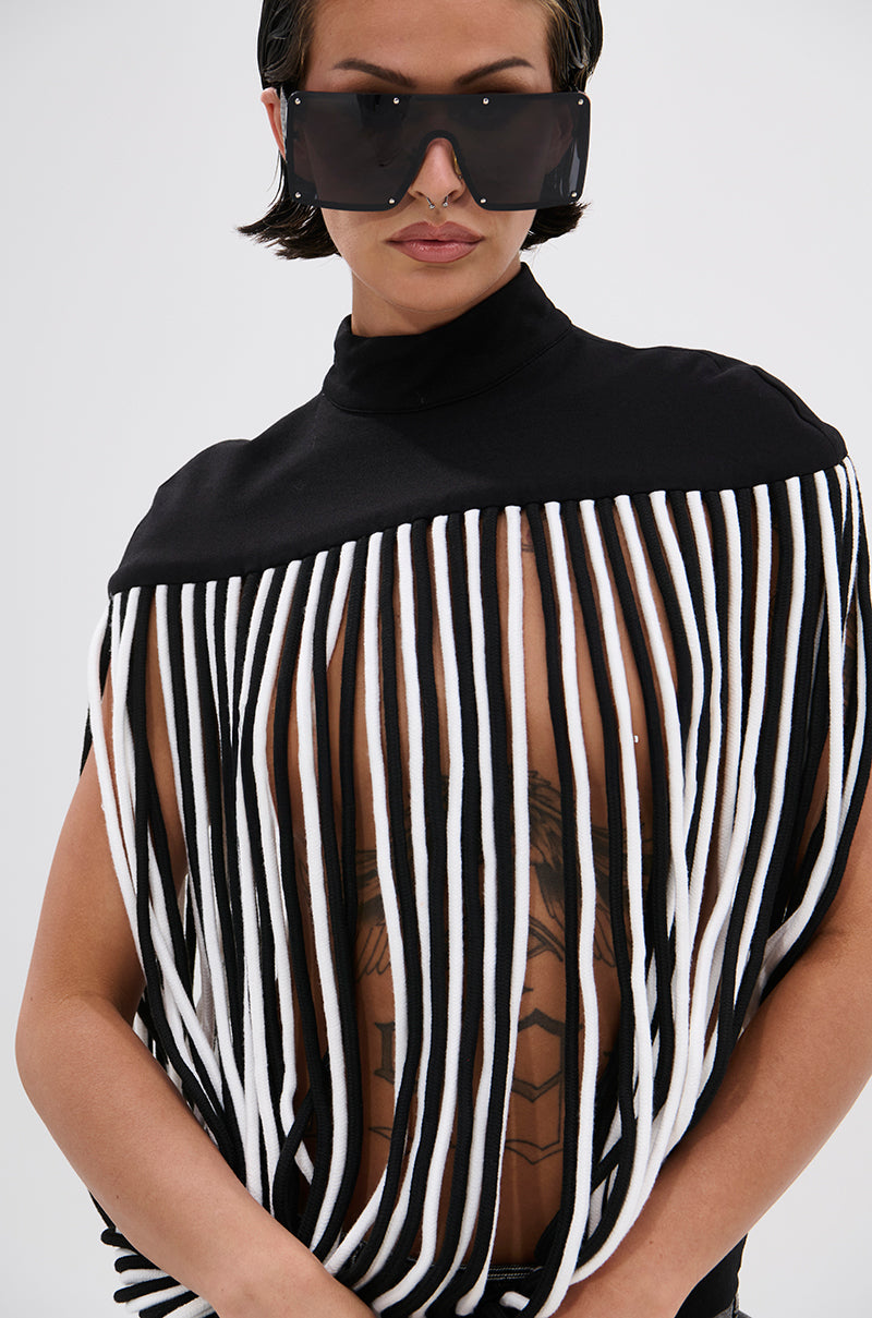 POWER TRIP FRINGE BLOUSE