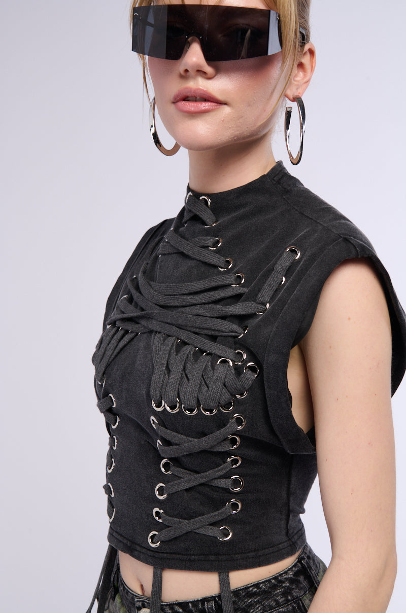 ABLE TO SEE ME STRAPPY TOP