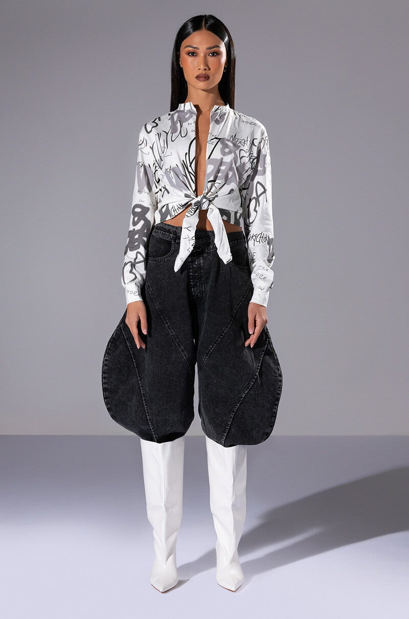 ALWAYS IN STYLE TIE FRONT TSHIRT