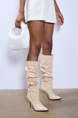 AZALEA WANG MITICA NUDE PATENT SLOUCH BOOT