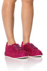 AZALEA WANG STOP AND STARE FLAT SNEAKER IN PINK