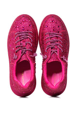 AZALEA WANG STOP AND STARE FLAT SNEAKER IN PINK