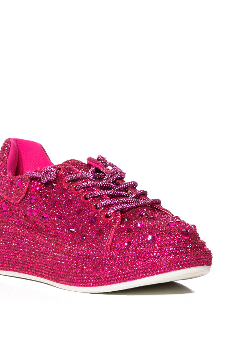 AZALEA WANG STOP AND STARE FLAT SNEAKER IN PINK