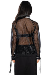 BUSINESS IN THE FRONT SHEER BLOUSE