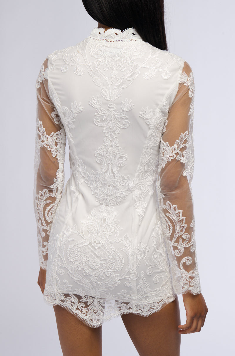CHARLOTTE EMBROIDERED MINI DRESS