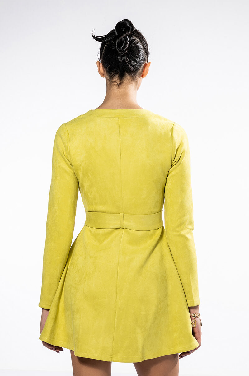 SEXY FAUX SUEDE DRESSY MINI