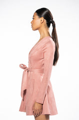 SEXY FAUX SUEDE DRESSY MINI